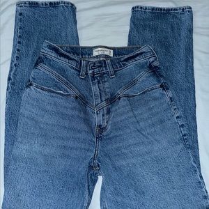 Abercrombie & Fitch Curve Love '90s Straight Ultra High Rise Jeans